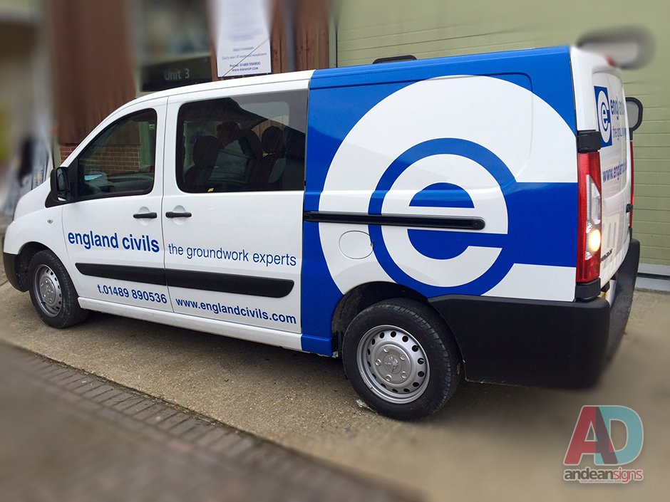 England Civils - Peugeot Expert vehicle graphics and wrapping