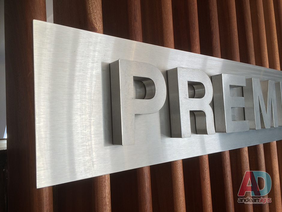 Premier Marinas - Built up Stainless Steel letters with invisible fixings