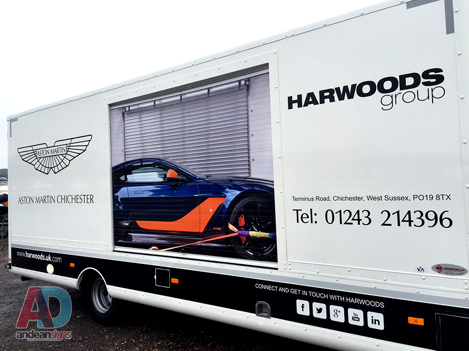 Harwoods Group - Shutters wrapped, cut vinyl and printed overlays