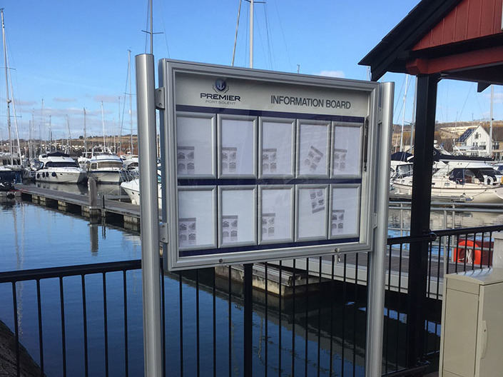 Stainless Steel Notice Board for Premier Marinas